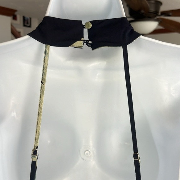 Fab’rik Size Small Palm Maxi with Faux Attached Wrap and open Sexy Back Tie - Picture 13 of 17